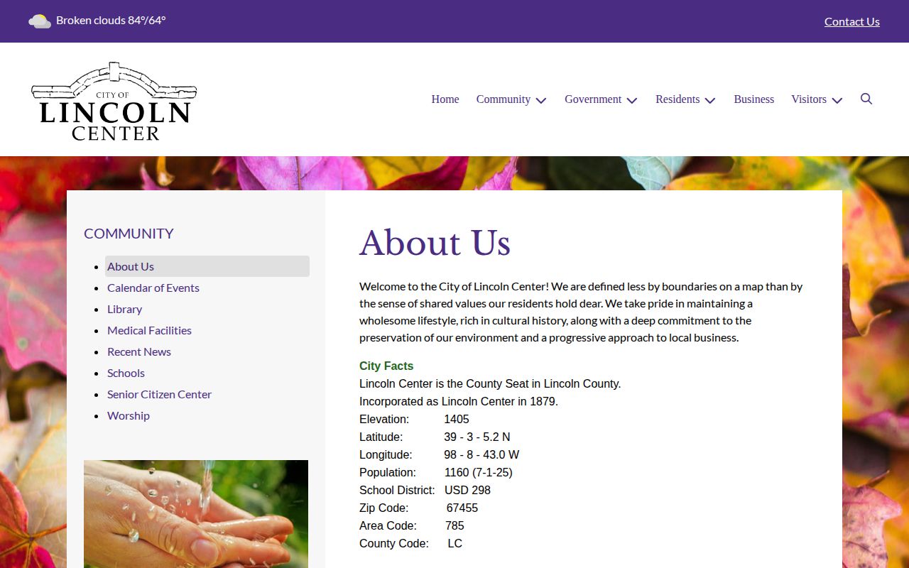 Lincoln Center Kansas official city profile for Lincoln County arrest-record context
